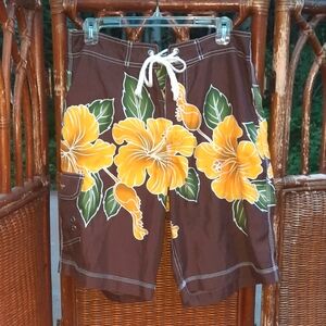 🍀3/15 American Eagle Outfitters Hawaiian Swim Trunks